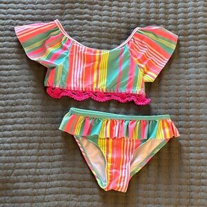 Betsey Johnson Kids Swim Bikini - Multicolor Stripes